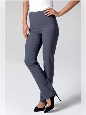 Franne Golde All Season Classic Pants Pull Up Elastic‎ Waist Charcoal 16